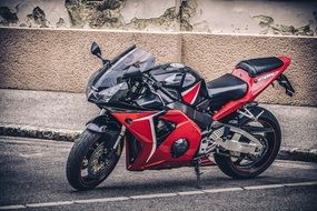 sport red motorcycle