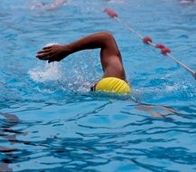 swimmer swimming in a pool