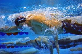 olympic swimmers in the pool