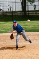 Baseball Pitcher on a field