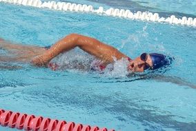 swimmer training in the pool