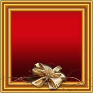 frame with red bow