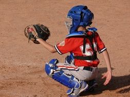 baseball playing child on a field