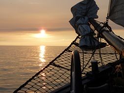 sunset from a sailing boat