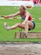 athlete jumping in athletics