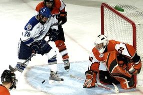 ice hockey teams on the rink