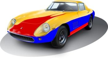 roadster racing car as a graphic image