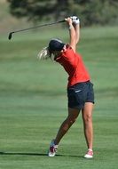 girl golfer on the field in Texas