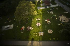 Aerial view of playground
