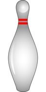 bowling, grey pin as a drawing