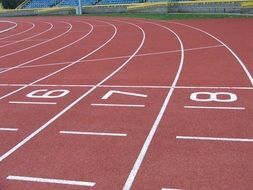 Red Asphalt road for athletics
