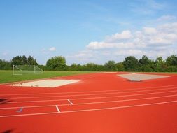 panorama of the sports ground in the stadium