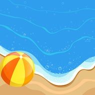 beach ball and sea drawing