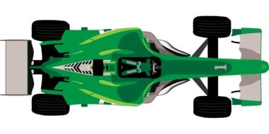 graphic image of a green racing car