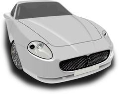 contemporary grey sports car drawing