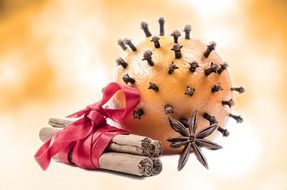 aroma xmas stick cinnamon and orange decoration