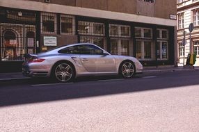 sports car on the street of budapest