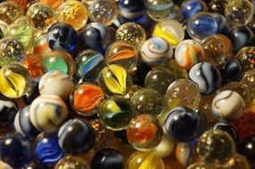 marble balls of different colors
