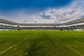 football stadion in the summer