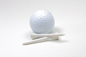 golf ball and tees