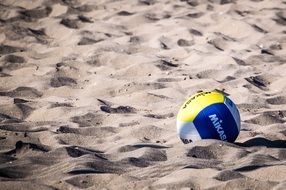 volleyball on the sandy beach