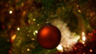 red christmas ball
