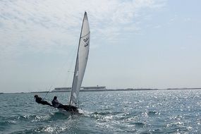 sailing yacht at sea