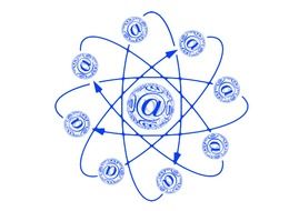 e-mail symbols in atomic structure