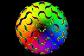 multi-colored spherical ball as background
