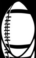 black and white American football ball