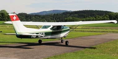 sports plane on runway