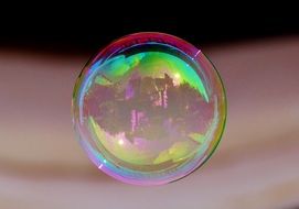 Soap-ball with mirror image
