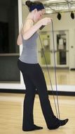 girl with ropes for fitness