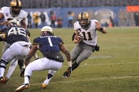 american football on the field