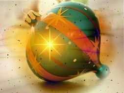 New Year's decoration in the form of a ball
