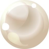 glass ball with highlights on a white background