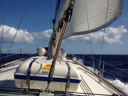 sailboat on the water on a sunny day