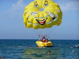 parasailing in the resort area