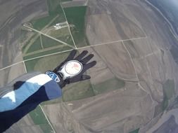 skydiving hand