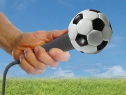microphone in the form of a football