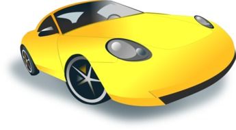 painted yellow sports car