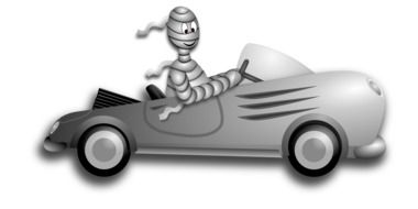 halloween automobile drawing