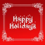 red christmas card with frame
