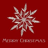 Clipart of ice crystal and merry Christmas sign