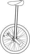 drawn unicycle on a white background as an illustration