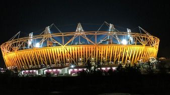 Olympic games in London at night