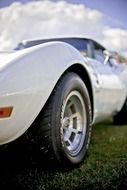 wheel of a vintage car