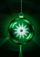 Green christmas decoration in the form of a ball