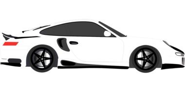 graphic image of a white racing car