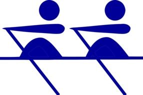 rowers symbol isolated rowing